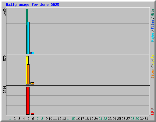 Daily usage for June 2025