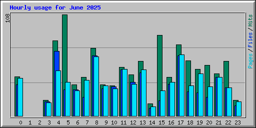 Hourly usage for June 2025